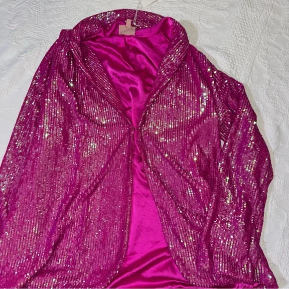 NEW Show Me Your Mumu Dance Blazer Disco Pink Sequins Size Medium - Picture 7 of 14